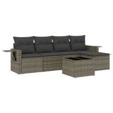 vidaXL 6 részes szürke polyrattan kerti ülőgarnitúra párnákkal (3220099) kerti bútor
