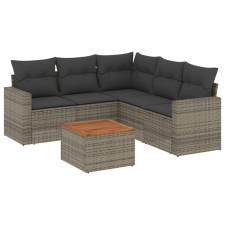 vidaXL 6 részes szürke polyrattan kerti ülőgarnitúra párnákkal (3224121) kerti bútor