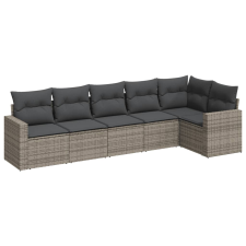 vidaXL 6 részes szürke polyrattan kerti ülőgarnitúra párnákkal (3251327) kerti bútor
