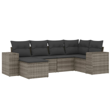 vidaXL 6 részes szürke polyrattan kerti ülőgarnitúra párnákkal (3255197) kerti bútor