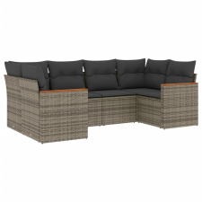 vidaXL 6 részes szürke polyrattan kerti ülőgarnitúra párnákkal (3258665) kerti bútor
