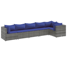 vidaXL 6 részes szürke polyrattan kerti ülőgarnitúra párnákkal (3308111) kerti bútor