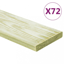 vidaXL 72 db impregnált tömör fenyőfa padlódeszka 8,64 m² 1 m járólap