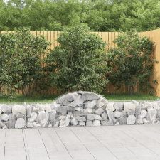 vidaXL 7 db íves horganyzott vas gabion kosár 200x30x40/60 cm kerti tárolás