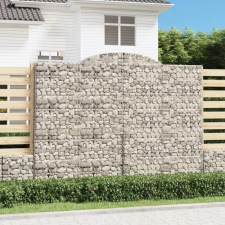 vidaXL 7 db íves horganyzott vas gabion kosár 300x50x220/240 cm bútor