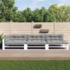 vidaXL 7 db szürke szövet raklappárna kerti bútor