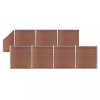 vidaXL 7 négyszögletes és 1 ferde barna WPC kerítéselem 1311 x 186 cm