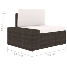 vidaXL 7 részes barna polyrattan kerti ülőgarnitúra kerti bútor