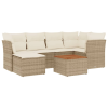 vidaXL 7 részes bézs polyrattan kerti ülőgarnitúra párnákkal (3223748)