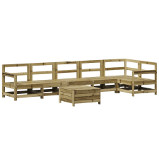 vidaXL 7 részes impregnált fenyőfa kerti kanapészett (3250907) kerti bútor