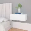 vidaXL 800306 Floating Nightstand White 40x30x15 cm Chipboard