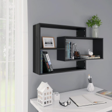 vidaXL 800325 Wall Shelves Black 104x20x58,5 cm Chipboard bútor