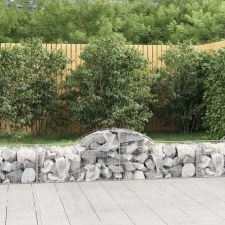 vidaXL 8 db íves horganyzott vas gabion kosár 200x50x40/60 cm kerti tárolás