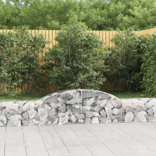 vidaXL 8 db íves horganyzott vas gabion kosár 300x30x40/60 cm kerti dekoráció