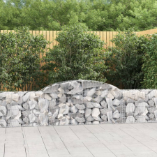 vidaXL 8 db íves horganyzott vas gabion kosár 300x30x60/80 cm kerti tárolás