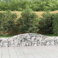 vidaXL 8 db íves horganyzott vas gabion kosár 400x30x40/60 cm bútor