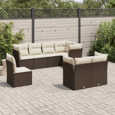 vidaXL 8 részes barna polyrattan kerti ülőgarnitúra párnákkal kerti bútor