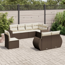 vidaXL 8 részes barna polyrattan kerti ülőgarnitúra párnákkal kerti bútor