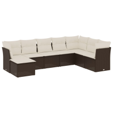 vidaXL 8 részes barna polyrattan kerti ülőgarnitúra párnákkal (3218053) kerti bútor