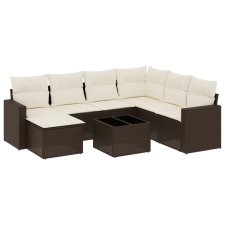 vidaXL 8 részes barna polyrattan kerti ülőgarnitúra párnákkal (3219303) kerti bútor