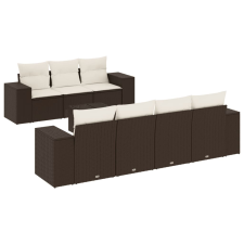 vidaXL 8 részes barna polyrattan kerti ülőgarnitúra párnákkal (3222332) kerti bútor