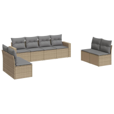 vidaXL 8 részes bézs polyrattan kerti ülőgarnitúra párnával (3218839) kerti bútor