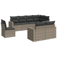 vidaXL 8-részes szürke polyrattan kerti ülőgarnitúra párnákkal (3251577) kerti bútor