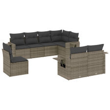 vidaXL 8-részes szürke polyrattan kerti ülőgarnitúra párnákkal (3252777) kerti bútor