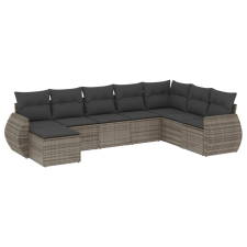 vidaXL 8-részes szürke polyrattan kerti ülőgarnitúra párnákkal (3254097) kerti bútor