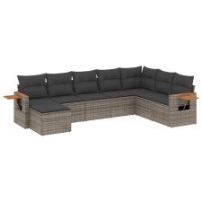 vidaXL 8-részes szürke polyrattan kerti ülőgarnitúra párnákkal (3259491) kerti bútor