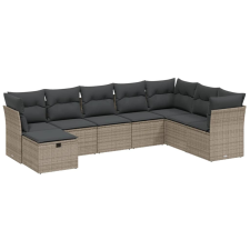 vidaXL 8-részes szürke polyrattan kerti ülőgarnitúra párnákkal (3263276) kerti bútor