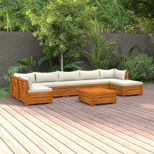 vidaXL 8 részes tömör akácfa kerti ülőgarnitúra párnákkal kerti bútor