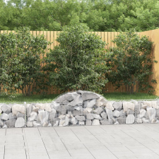 vidaXL 9 db íves horganyzott vas gabion kosár 200x30x40/60 cm kerti tárolás