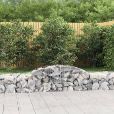 vidaXL 9 db íves horganyzott vas gabion kosár 300x50x40/60 cm kerti tárolás