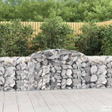 vidaXL 9 db íves horganyzott vas gabion kosár 300x50x80/100 cm kerti tárolás