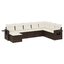 vidaXL 9 részes barna polyrattan kerti ülőgarnitúra párnákkal (3220572) kerti bútor