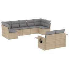vidaXL 9-részes bézs polyrattan kerti ülőgarnitúra párnákkal (3252956) kerti bútor