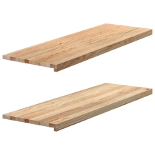 vidaXL ablakpárkányok 2 db kezeletlen 120x40x2 cm tömör fa tölgyfa lakástextília