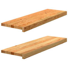 vidaXL ablakpárkányok 2 db kezeletlen 80x25x2 cm tömör fa tölgyfa lakástextília