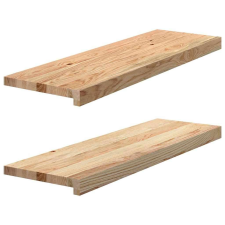 vidaXL ablakpárkányok 2 db kezeletlen 80x30x2 cm tömör fa tölgyfa lakástextília
