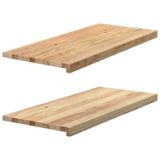 vidaXL ablakpárkányok 2 db kezeletlen 90x40x2 cm tömör fa tölgyfa lakástextília