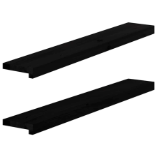vidaXL ablakpárkányok 2 db sötétbarna 100x15x2 cm tömör fa tölgyfa lakástextília