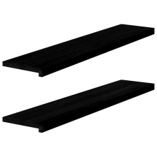 vidaXL ablakpárkányok 2 db sötétbarna 120x25x2 cm tömör fa tölgyfa lakástextília