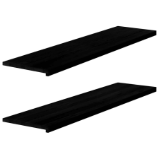 vidaXL ablakpárkányok 2 db sötétbarna 160x40x2 cm tömör fa tölgyfa lakástextília
