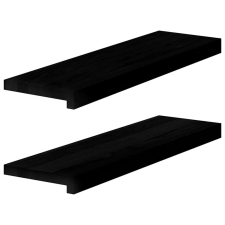 vidaXL ablakpárkányok 2 db sötétbarna 70x20x2 cm tömör fa tölgyfa lakástextília
