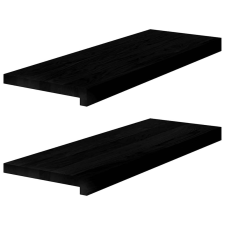 vidaXL ablakpárkányok 2 db sötétbarna 70x25x2 cm tömör fa tölgyfa lakástextília
