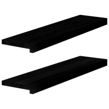 vidaXL ablakpárkányok 2 db sötétbarna 80x20x2 cm tömör fa tölgyfa lakástextília