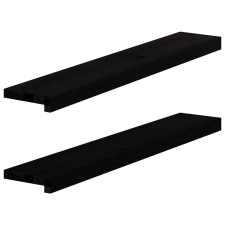 vidaXL ablakpárkányok 2 db sötétbarna 90x15x2 cm tömör fa tölgyfa lakástextília