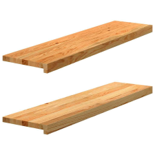 vidaXL ablakpárkányok 2 db világosbarna 100x30x2 cm tömör fa tölgyfa lakástextília