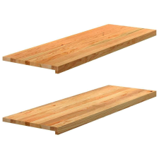 vidaXL ablakpárkányok 2 db világosbarna 120x40x2 cm tömör fa tölgyfa lakástextília